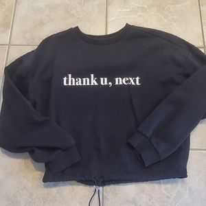 Ariana grande black thank u next sweater.